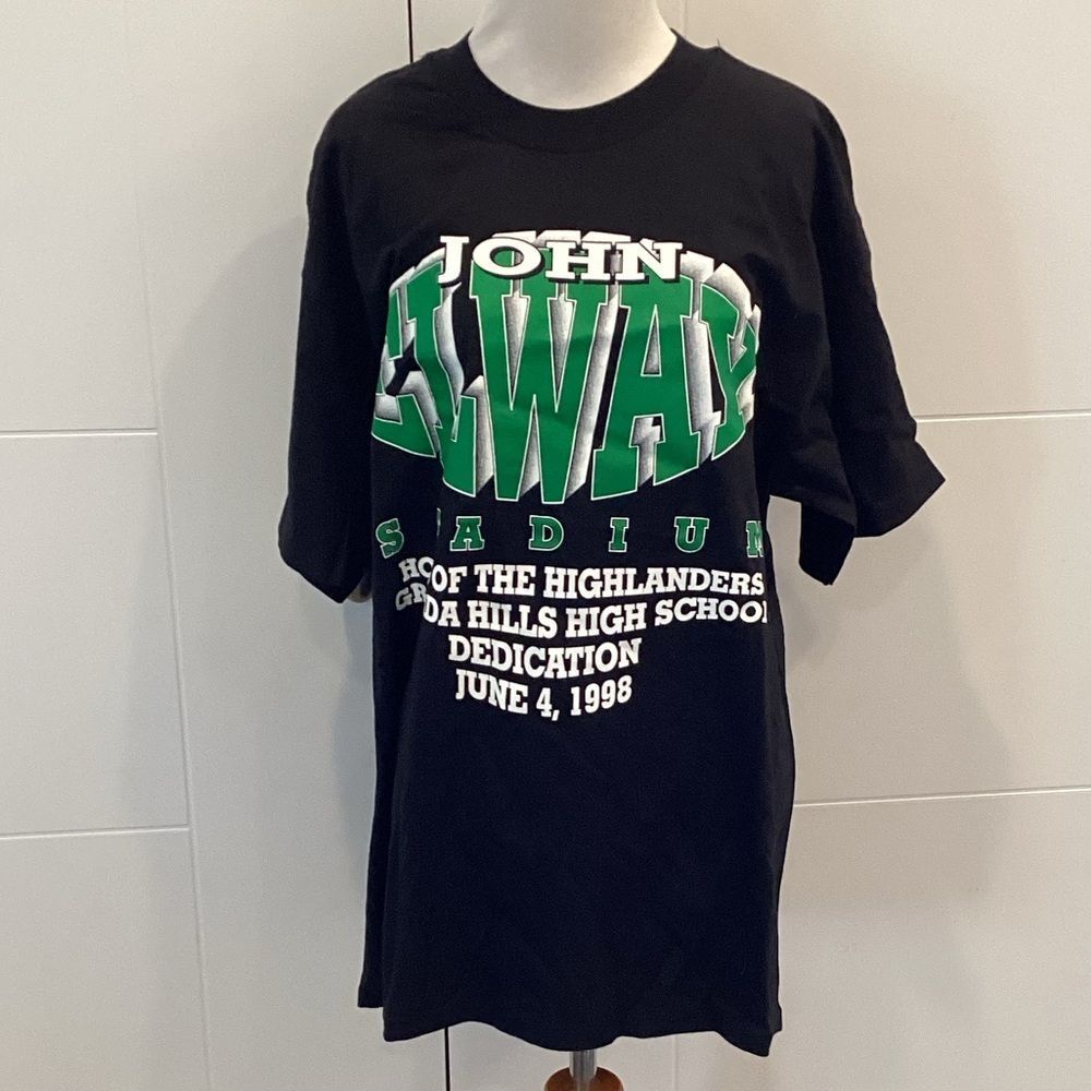 John Elway Black Graphic Tee